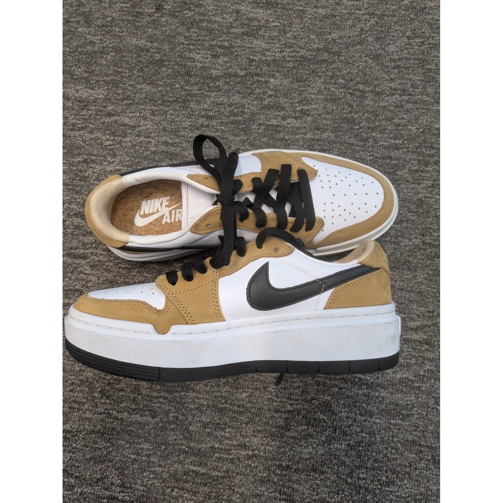 Nike Air Jordan 1 Elevate Low‎ Women's 7 Chutney White Black Platform